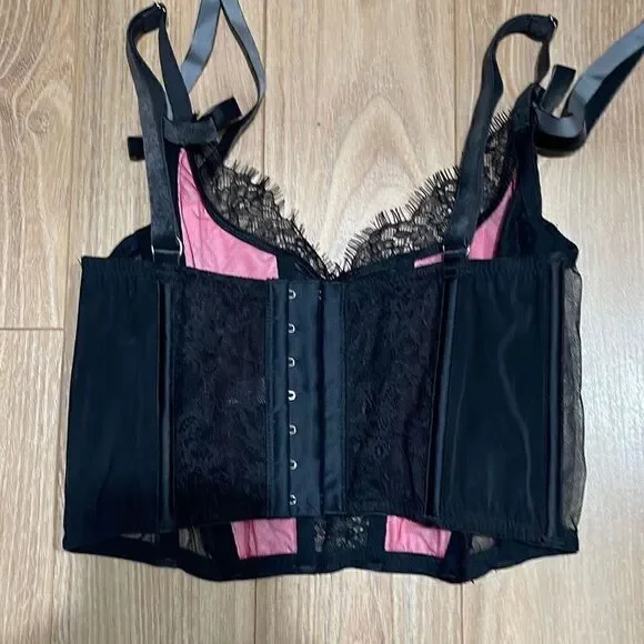NWT Victorias Secret Plaid Corset Small DD‎